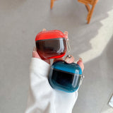 Deux coques AirPods LUCIØLE — Rouge et Bleu
