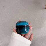 Coque AirPods LUCIØLE Bleu — de jour, translucide